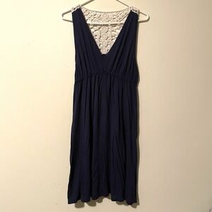 Mudd Dress Blue With Knitted Back Women's Size Large‎